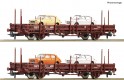 67086 Roco Set of 2 flat cars loaded with Seat  127 cars